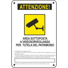 segnale area videosorvegliata segnale area videosorvegliata